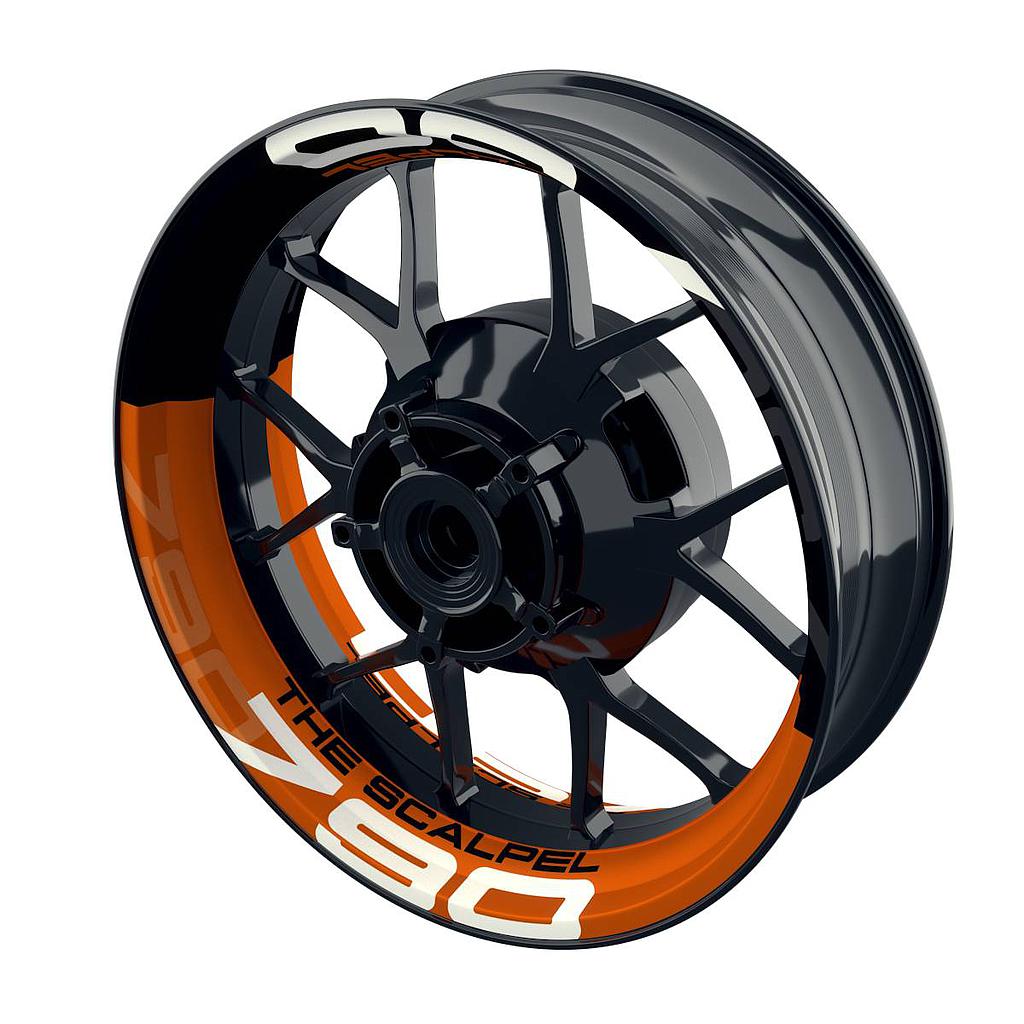 Felgenaufkleber für KTM THE SCALPEL 790 Felgenaufkleber halb halb schwarz V2 Wheelsticker Premium