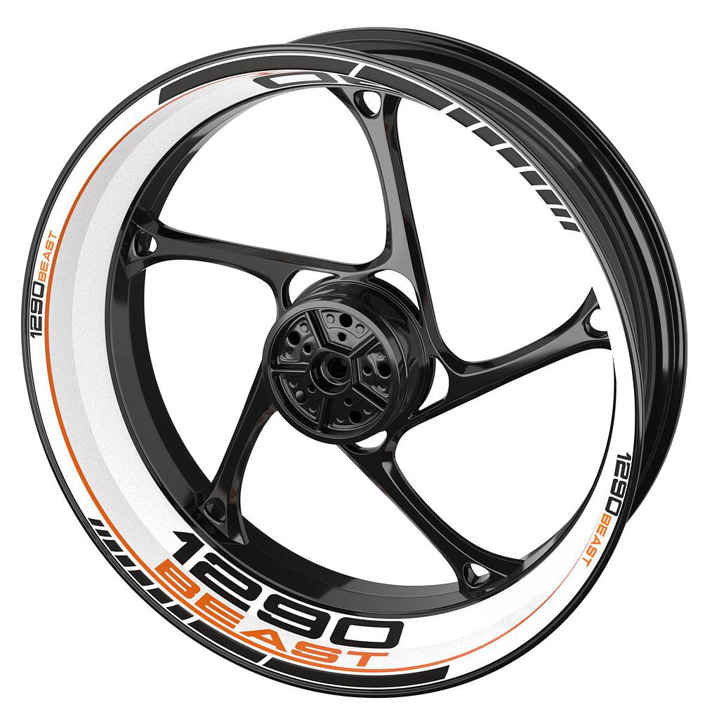 Rim Decals for KTM 1290 Beast Rim Decals Clean white Wheelsticker Premium