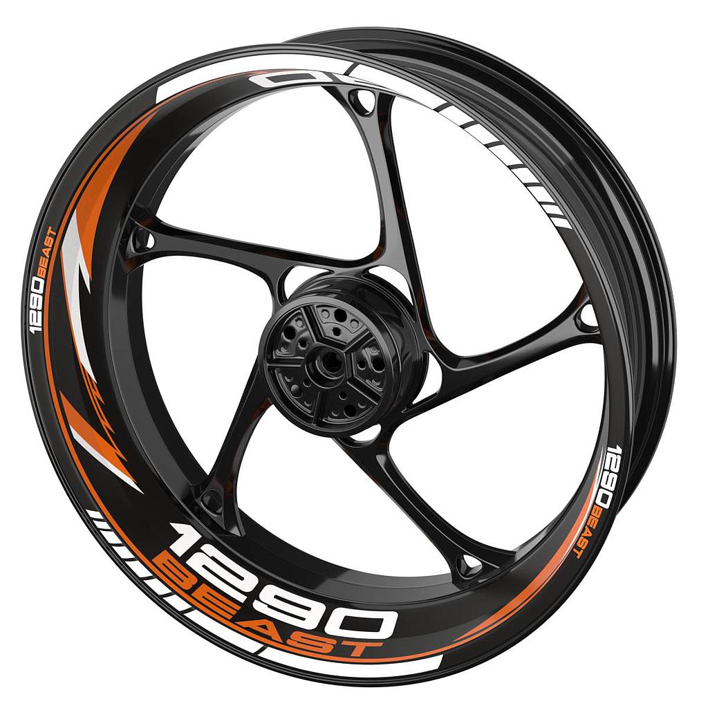 Felgenaufkleber für KTM 1290 Beast Felgenaufkleber RAZOR schwarz Wheelsticker Premium