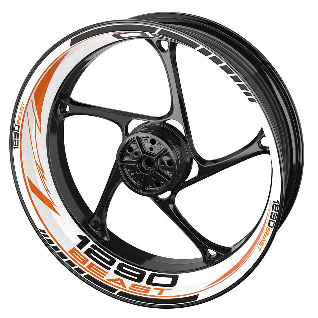 Felgenaufkleber KTM Superduke 1290 Beast RAZOR weiss Wheelsticker Premium