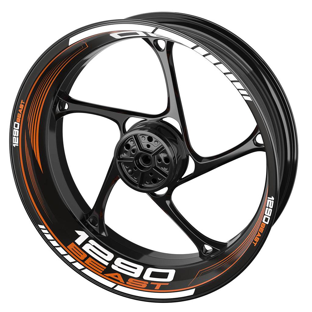 Felgenaufkleber KTM Superduke 1290 Beast SAW schwarz Wheelsticker Premium