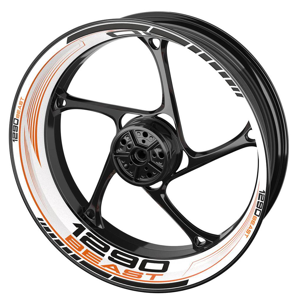 Felgenaufkleber KTM Superduke 1290 Beast SAW weiss Wheelsticker Premium