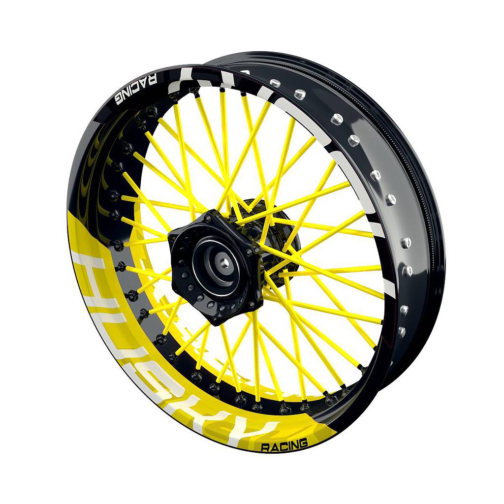 Rim Decals für Husqvarna Racing halb halb V2 Wheelsticker Premium splitted