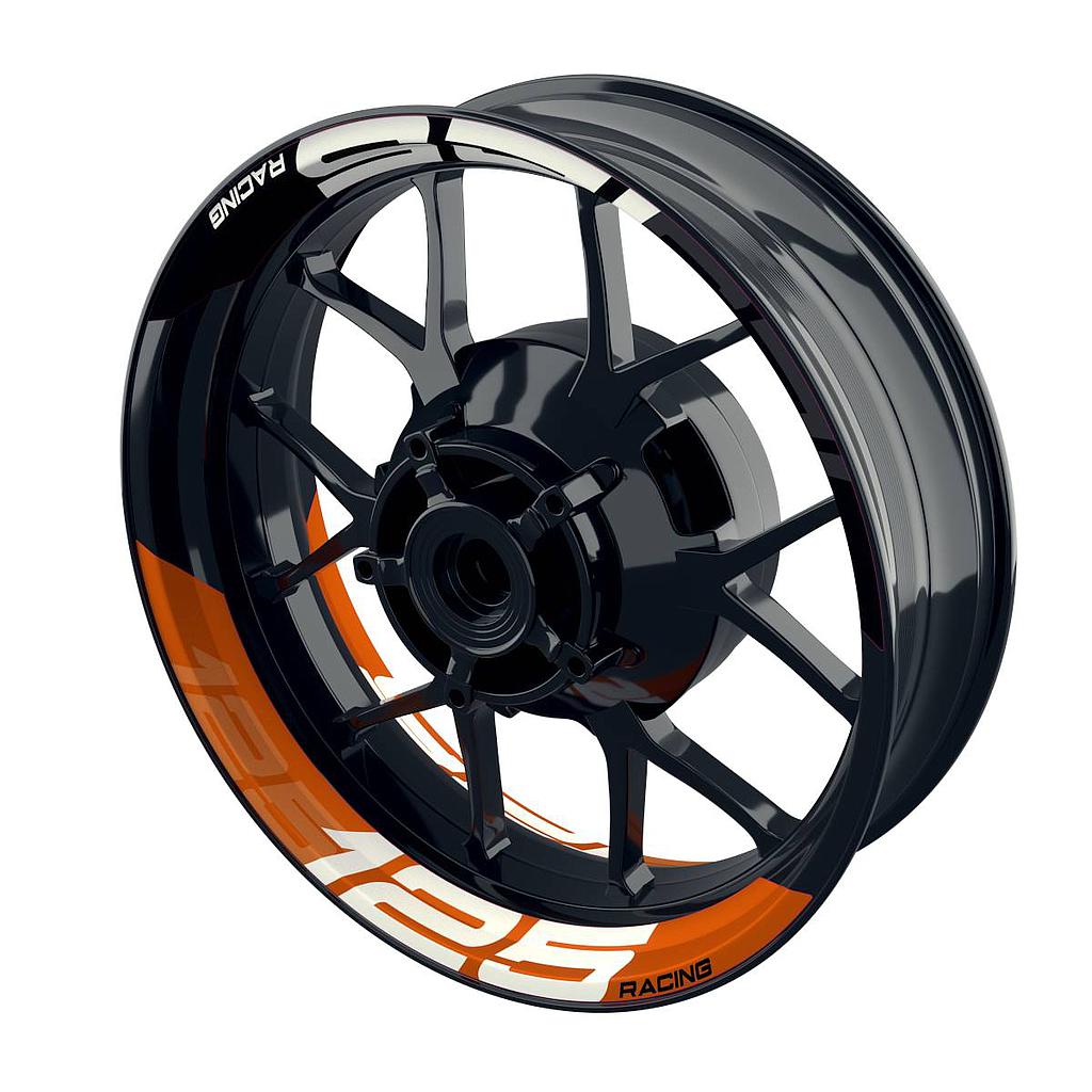 Felgenaufkleber Felgenaufkleber 125 Racing halb halb V2 Wheelsticker Premium geteilt