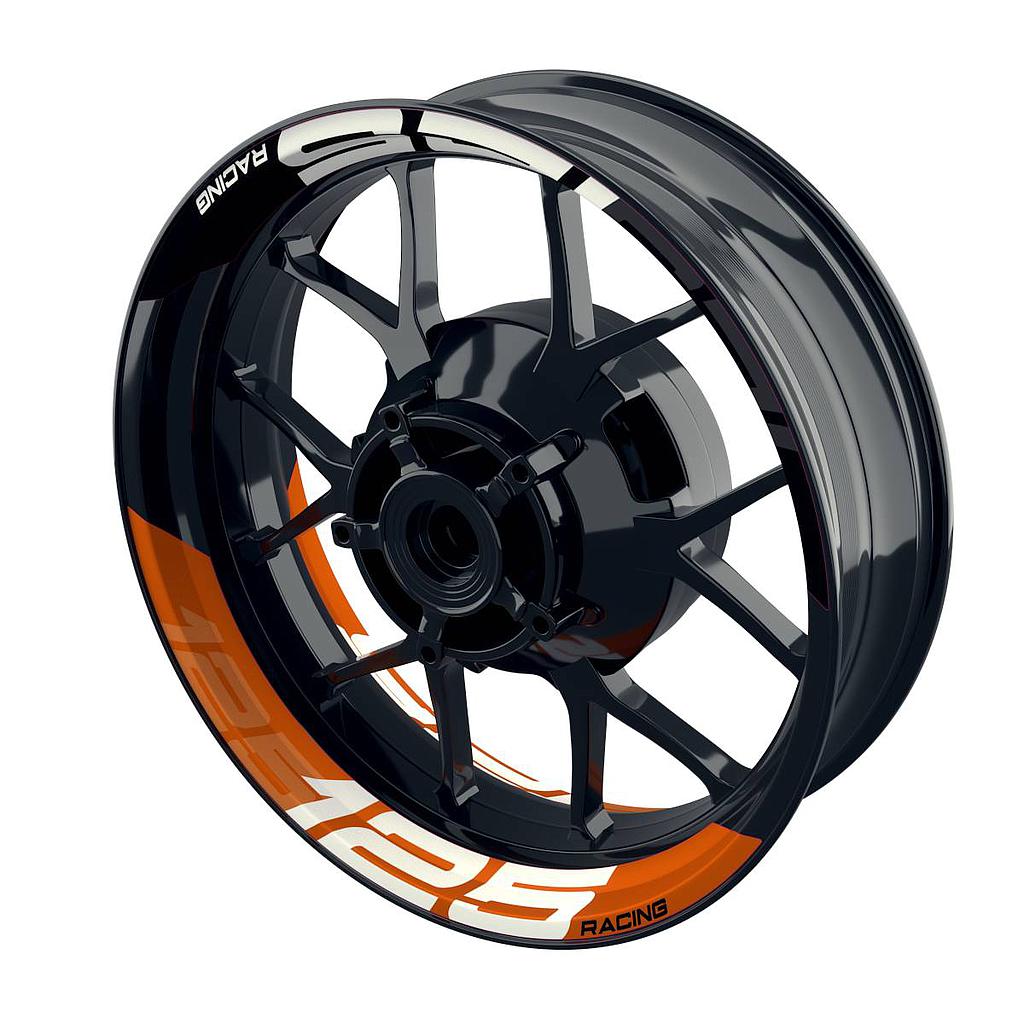 Rim Decals 125 Racing halb halb V2 Wheelsticker Premium splitted