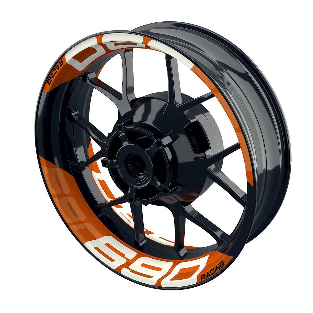 Felgenaufkleber KTM Duke 690 DUKE einfarbig V2 Wheelsticker Premium geteilt