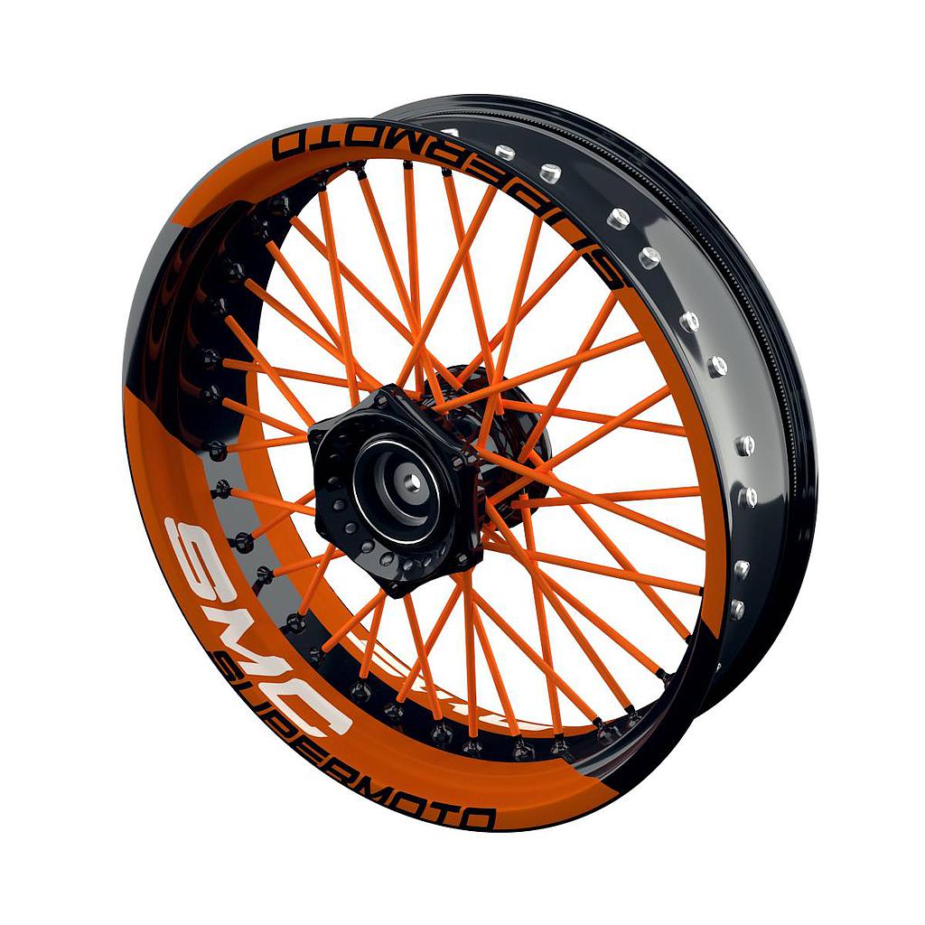 Felgenaufkleber KTM SMC Supermoto einfarbig V2 Wheelsticker Premium geteilt