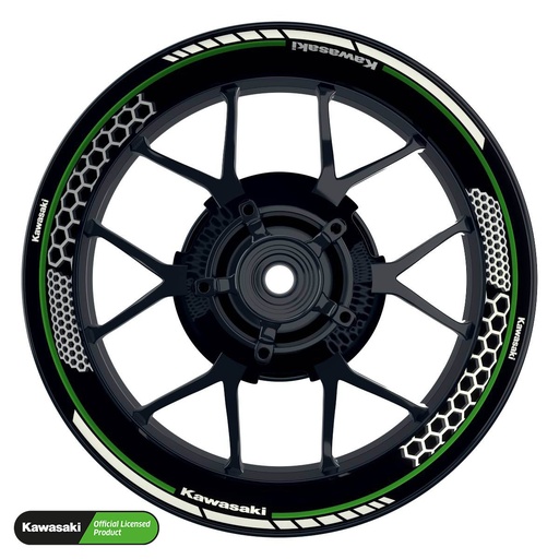 [41211-09-KM] Kawasaki Rim Decals Design Hexagon