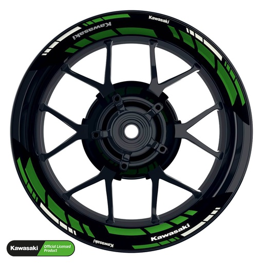 [41220-07-KM] Kawasaki Felgenaufkleber geteilt Design GRID2 V1