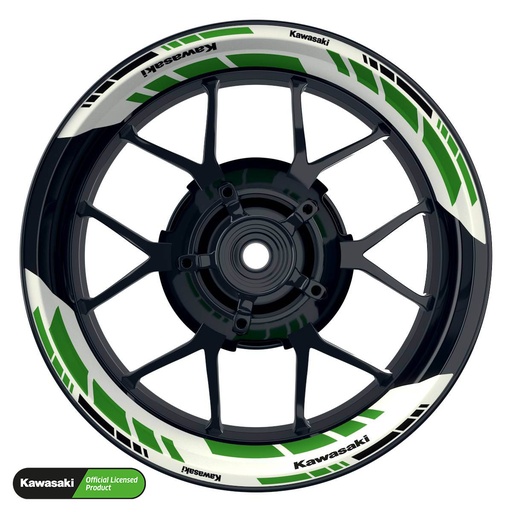 [41221-07-KM] Kawasaki Felgenaufkleber geteilt Design GRID2 V2