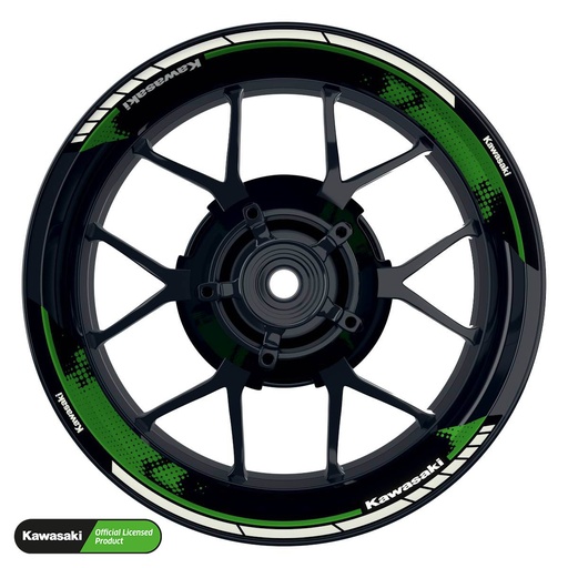 [41223-07-KM] Kawasaki Rim Decals splitted Design Dots