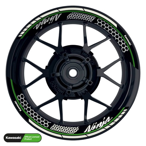 [41264-07-KM] Kawasaki Ninja Rim Decals splitted Design Hexagon