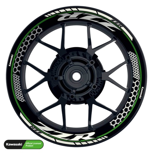 [42128-09-KM] Kawasaki ZZR Rim Decals Design Hexagon