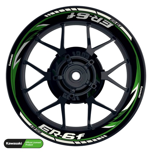 [42178-09-KM] Kawasaki ER6F Rim Decals Design Razor