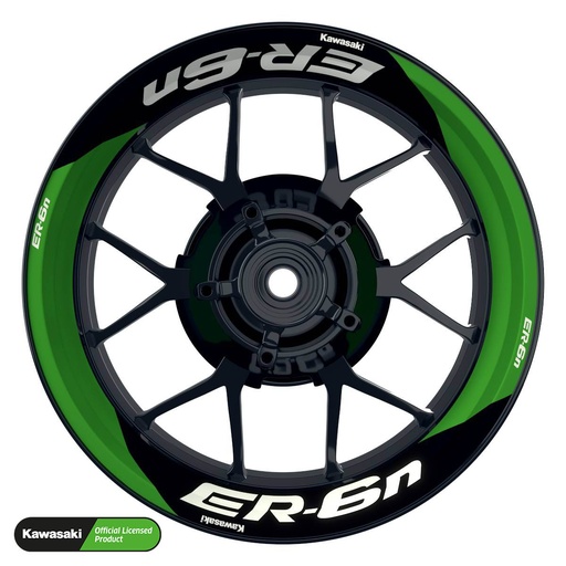 [42201-09-KM] Kawasaki ER6N Rim Decals Design Saber