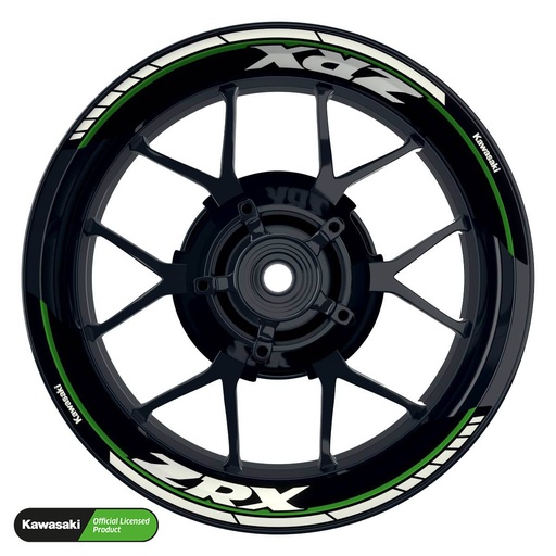 [42257-07-KM] Kawasaki ZRX Felgenaufkleber geteilt Design Clean