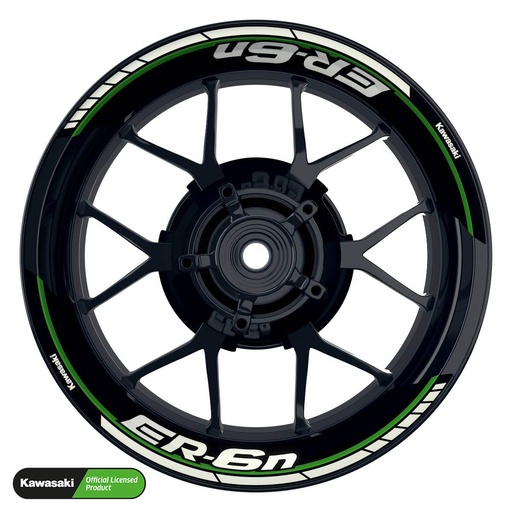 [42262-07-KM] Kawasaki ER6N Rim Decals splitted Design Clean