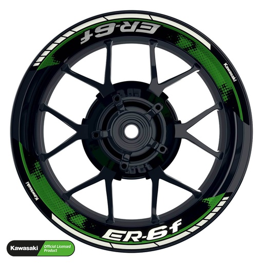 [42268-07-KM] Kawasaki ER6F Rim Decals splitted Design Dots