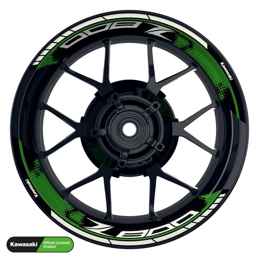 [42278-07-KM] Kawasaki Z800 Rim Decals splitted Design Dots