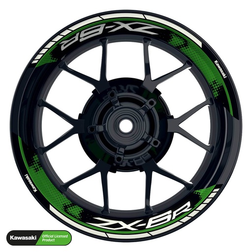 [42282-07-KM] Kawasaki ZX-6R Rim Decals splitted Design Dots