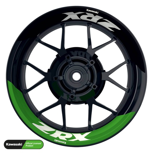 [42295-07-KM] Kawasaki ZRX Felgenaufkleber geteilt Design Fifty Fifty V1