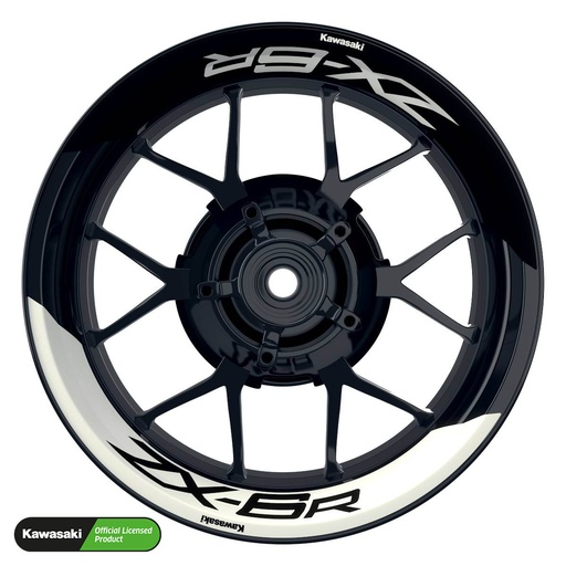 [42305-07-KM] Kawasaki ZX-6R Rim Decals splitted Design Fifty Fifty V2