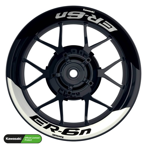 [42309-07-KM] Kawasaki ER6N Rim Decals splitted Design Fifty Fifty V2