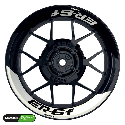 [42312-07-KM] Kawasaki ER6F Rim Decals splitted Design Fifty Fifty V2