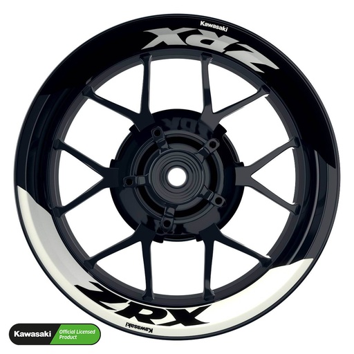 [42317-07-KM] Kawasaki ZRX Felgenaufkleber geteilt Design Fifty Fifty V2