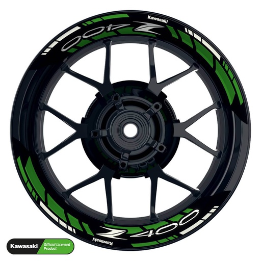 [42353-07-KM] Kawasaki Z400 Rim Decals splitted Design GRID2 V1