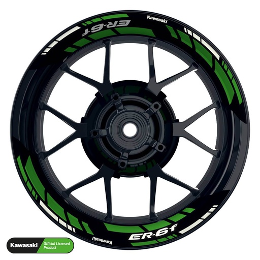 [42354-07-KM] Kawasaki ER6F Rim Decals splitted Design GRID2 V1