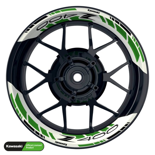 [42368-07-KM] Kawasaki Z400 Rim Decals splitted Design GRID2 V2