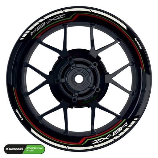 [42408-07-KM] Kawasaki ZX-6R Rim Decals splitted Design Lightning