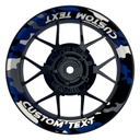 Individuelle Felgenaufkleber "Camouflage" blau Premium Wheelsticker