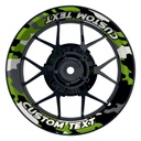 Individuelle Felgenaufkleber "Camouflage" grün Premium Wheelsticker