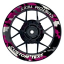 Individuelle Felgenaufkleber "Camouflage" pink Premium Wheelsticker