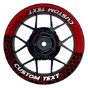 Individuelle Felgenaufkleber "Hexagon" halb halb schwarz Premium Wheelsticker