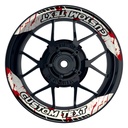 Individuelle Felgenaufkleber "Road Rage" weiss  Premium geteilt Wheelsticker