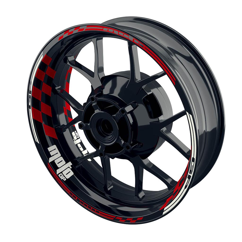 MotoGP Schachbrett  Design Rim Decals Standart