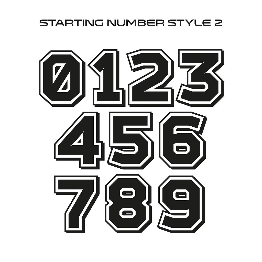 Starting Number Style2 Sticker 10cm high